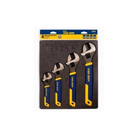 Irwin Industrial Tools Irwin 2078706 4 PC. 6", 8", 10" & 12" Adjustable Wrench Set In Tray 2078706